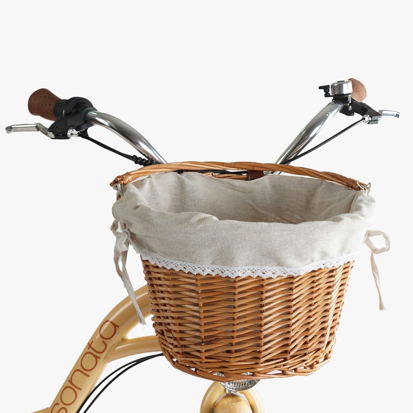 Велосипед міський 28 дюймів Corso Sonata з кошиком та багажником рама 18" Бежевий - фото 4 Велосипед міський 28 дюймів Corso Sonata з кошиком та багажником рама 18" Бежевий - фото 4