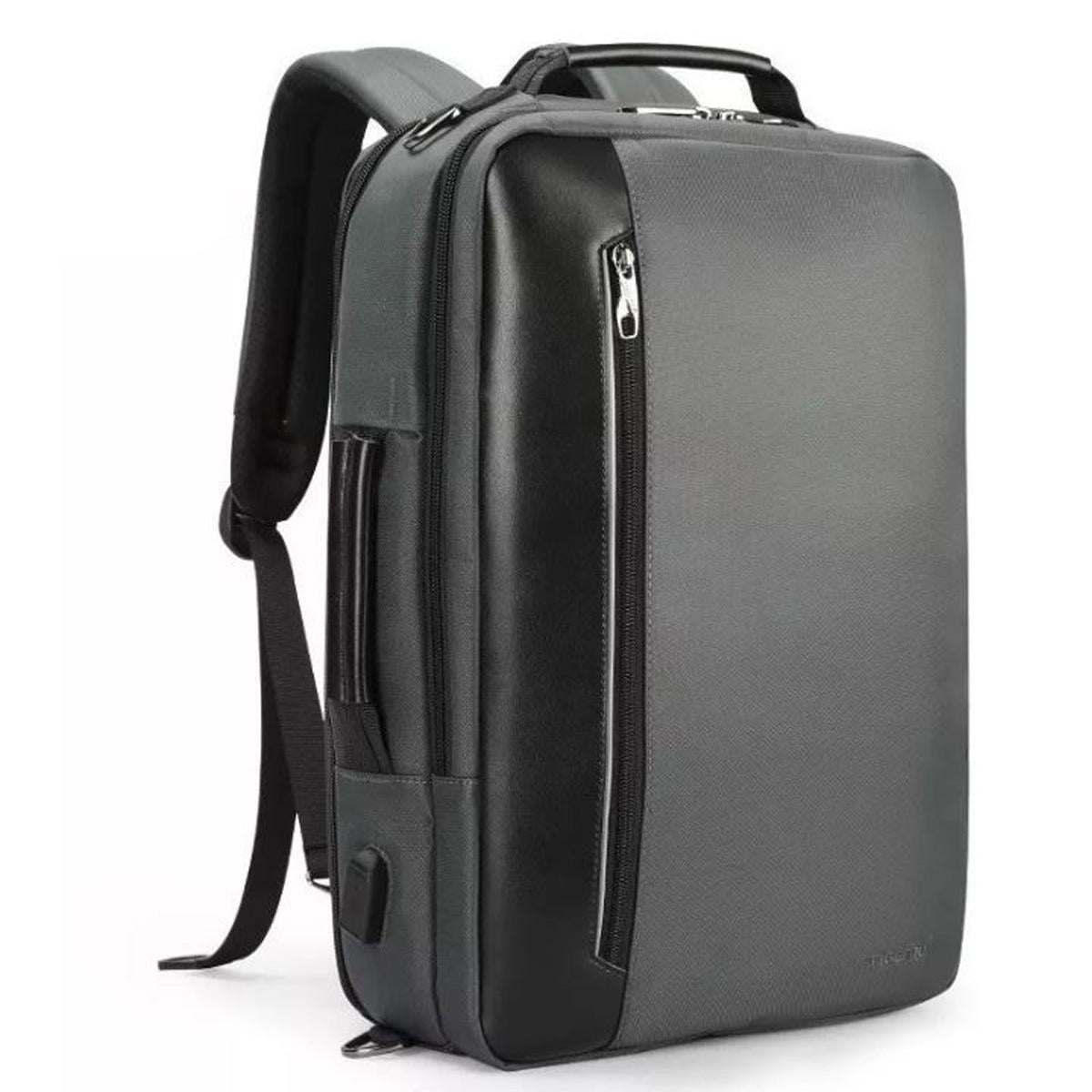 Сумка-рюкзак трансформер Tigernu T-B3639 для ноутбука 15,6" с USB 20,5 л Темно-серый (TGN-T-B3639-1777)