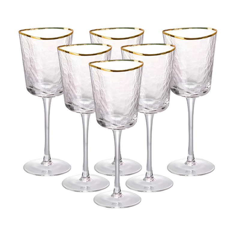 Набор бокалов для вина Triangle 6 шт. по 350 мл Прозрачный/Золотой