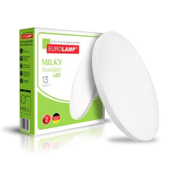 Светильник накладной LED Eurolamp Milky круглый матовый T22 13W 4000K (24575940) Светильник накладной LED Eurolamp Milky круглый матовый T22 13W 4000K (24575940)