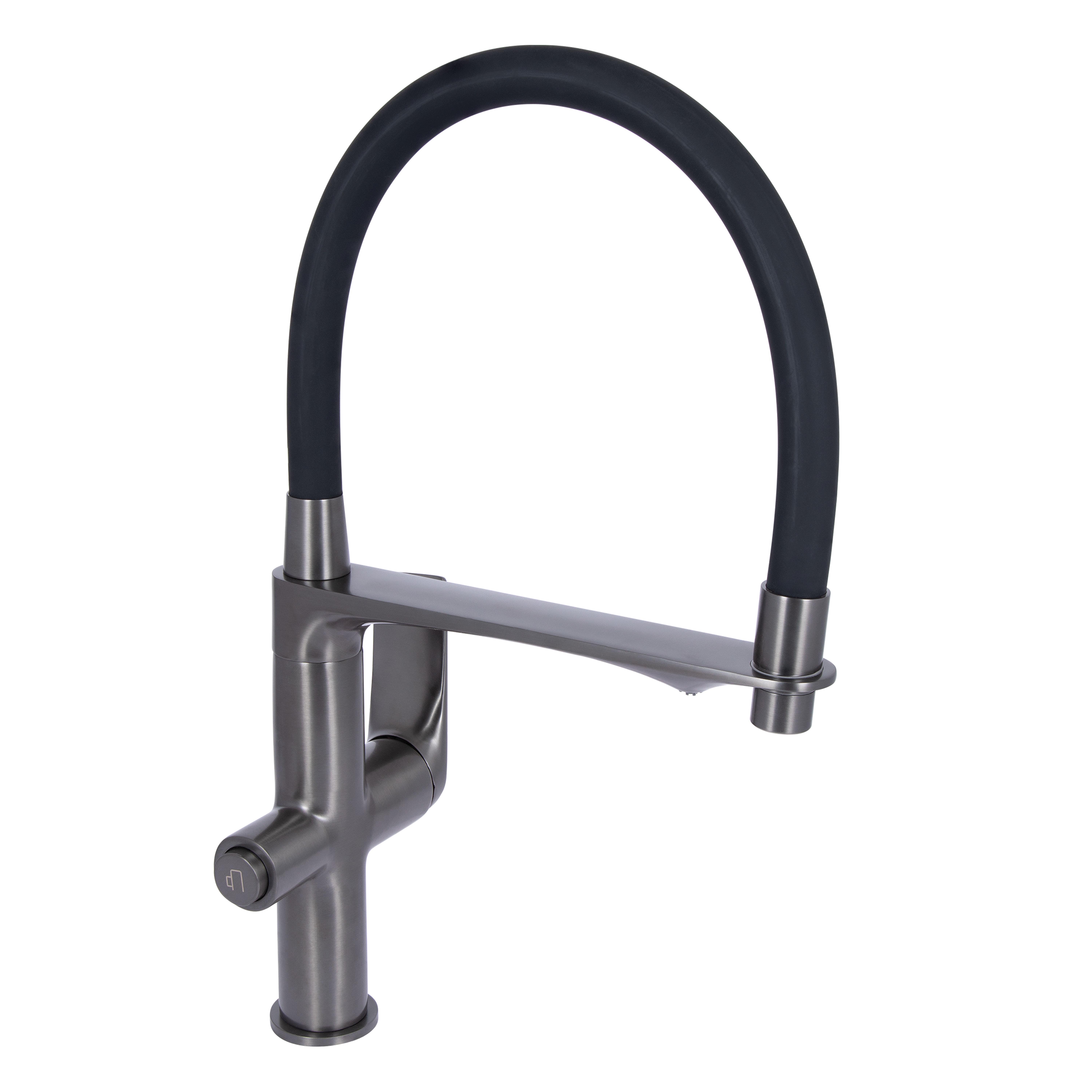 Смеситель для кухни Q-tap Vlasta New QTVLA364GMB45649 на две воды Черный (233716)