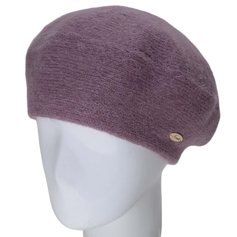 Берет жіночий ангоровий Novita Ніколь one size Бузкова пудра