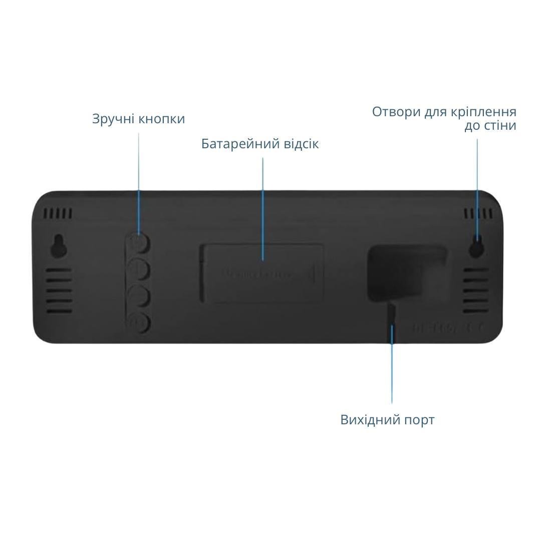Часы настольные/настенные электронные Bodasan с синими LED цифрами с термометром и будильником (CL02) - фото 7 Часы настольные/настенные электронные Bodasan с синими LED цифрами с термометром и будильником (CL02) - фото 7