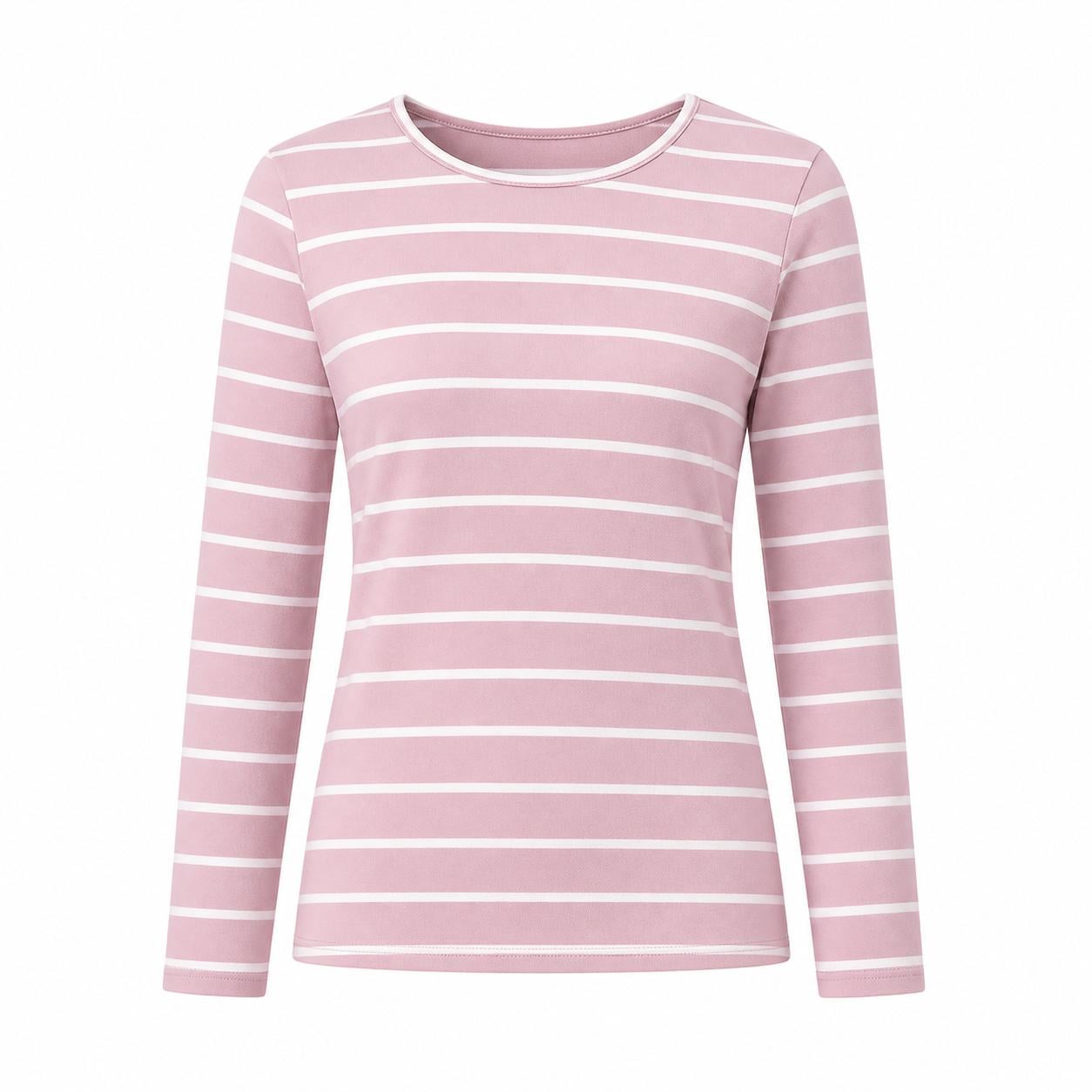 Кофта женская Zebra полосатая с длинным рукавом L Розовый/Белый (2815705249)