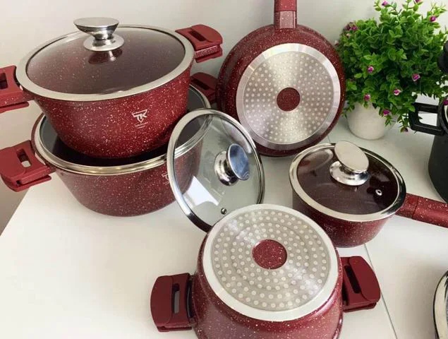 Набор кастрюль Top Kitchen TK00023 Красный - фото 2 Набор кастрюль Top Kitchen TK00023 Красный - фото 2