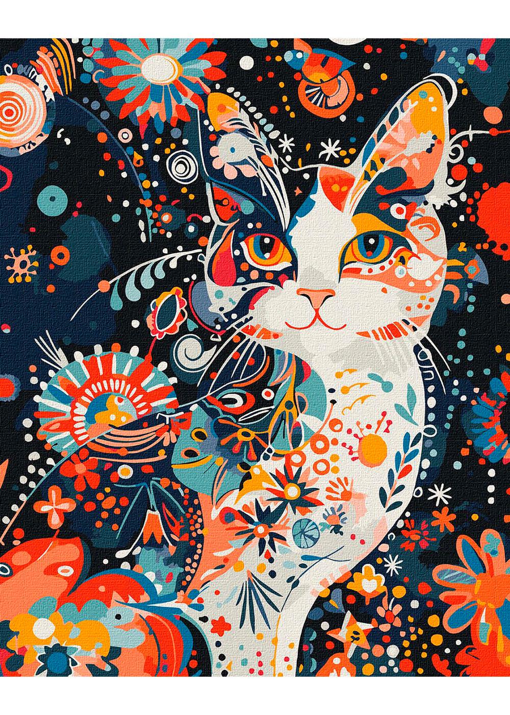 Картина по номерам Ideyka Грационная кошечка 40х50 см (KHO6642)