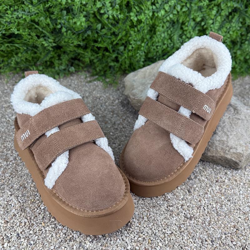 Уггі жіночі замшеві на липучці Е-002052-20 p. 36 22,5 см Коричневий