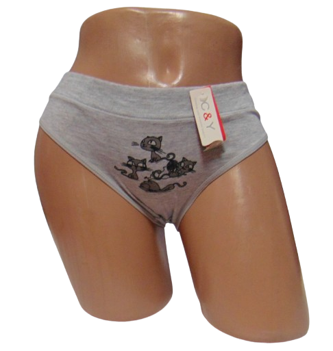 Труси CY 3204 з кішками S/M Сірий