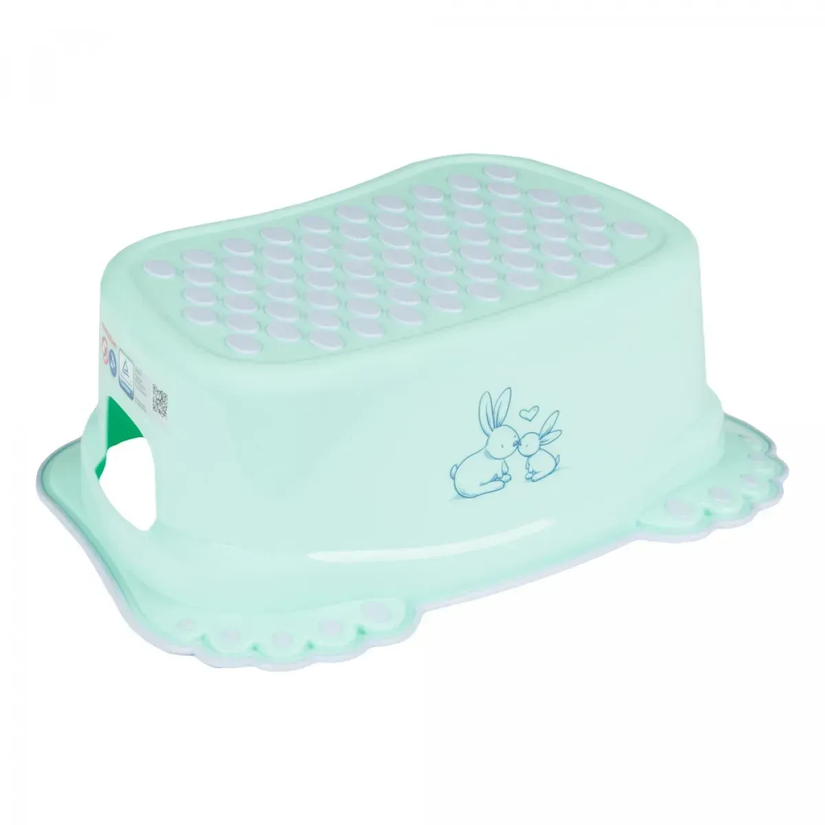 Подставка для ног детская Tega Baby Зайчики антискользящие из пластика 40х30х14 см Мятный (150-98-KR-006-105)