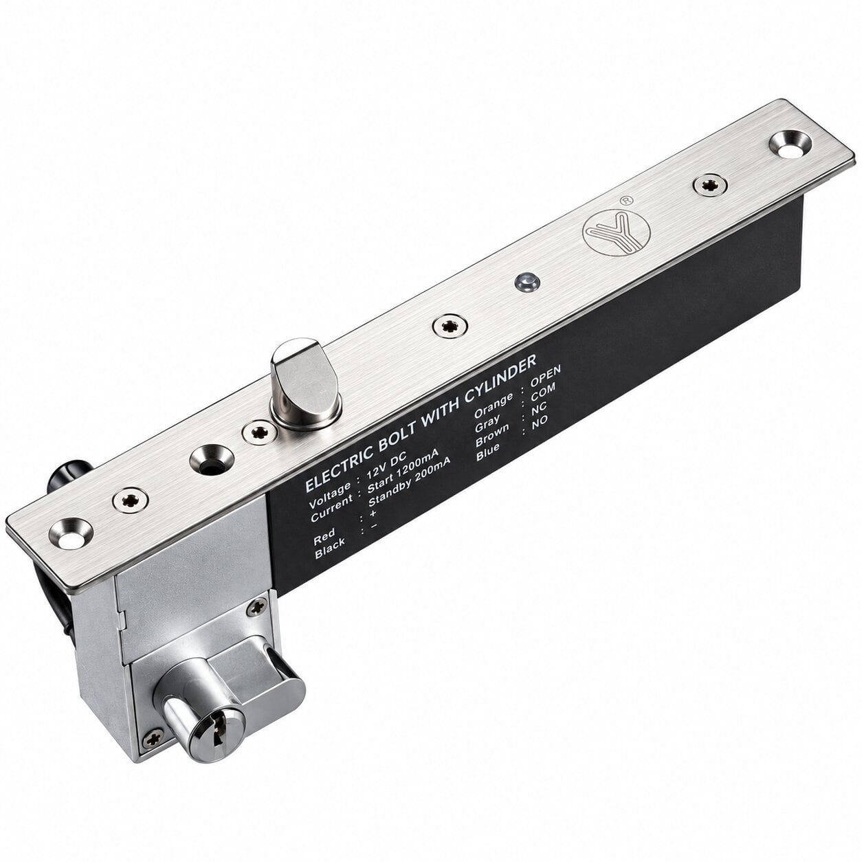 Ригельный электро-магнитный замок врезной Yli Electronic YB-630C(LED) питание DC12V/1200 мА (38869817)