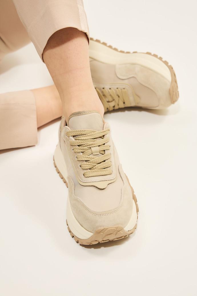 Кроссовки женские LONZA 184354 р. 39 Бежевый (17358_39) - фото 2