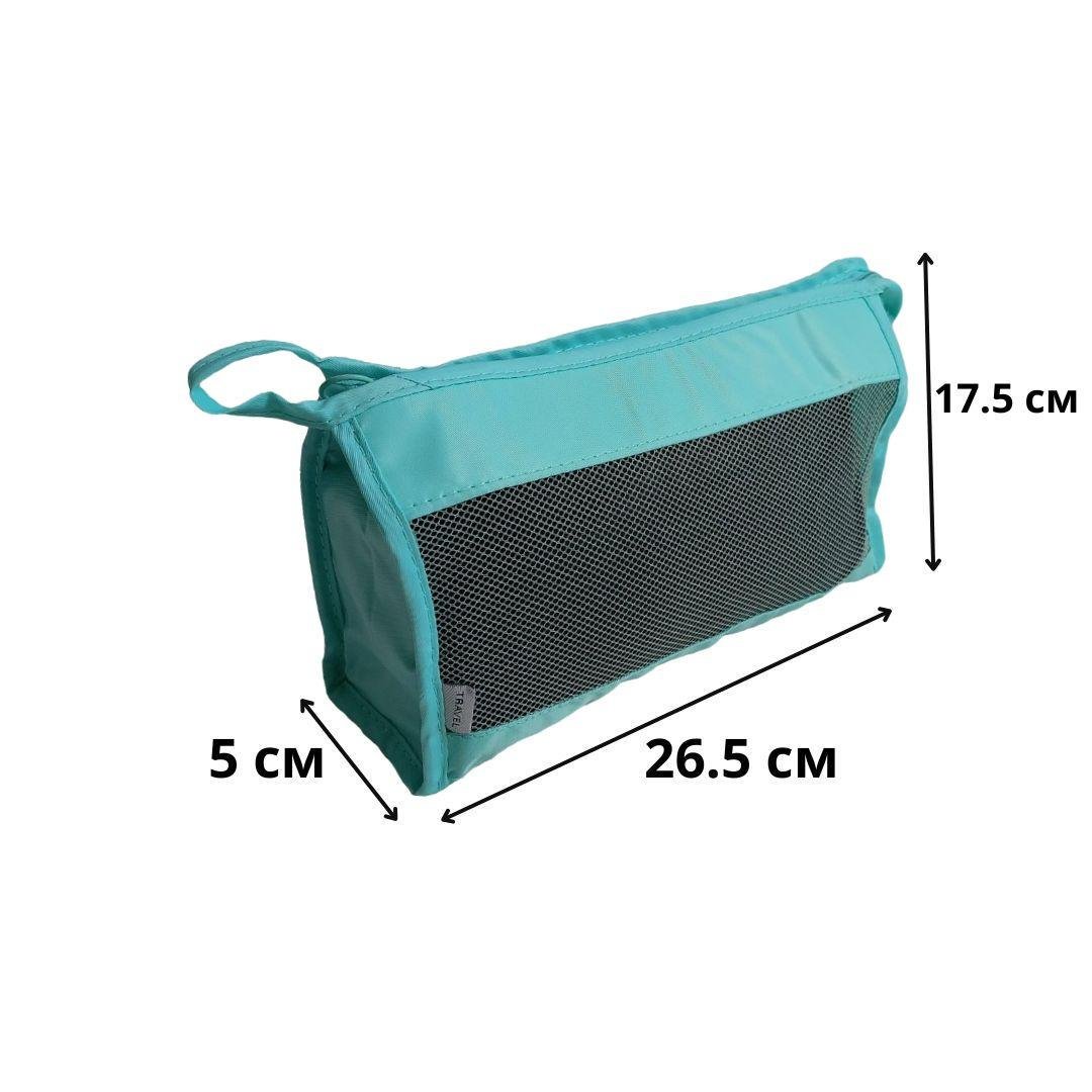 Набір дорожніх органайзерів 8в1 з нейлону Бірюзовий (КДО-40-37) - фото 7