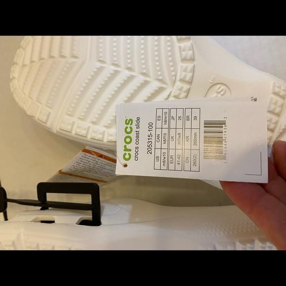 Шльопанці жіночі утеплені Crocs Coast Slide р. 39-40 Білий (9264) - фото 7