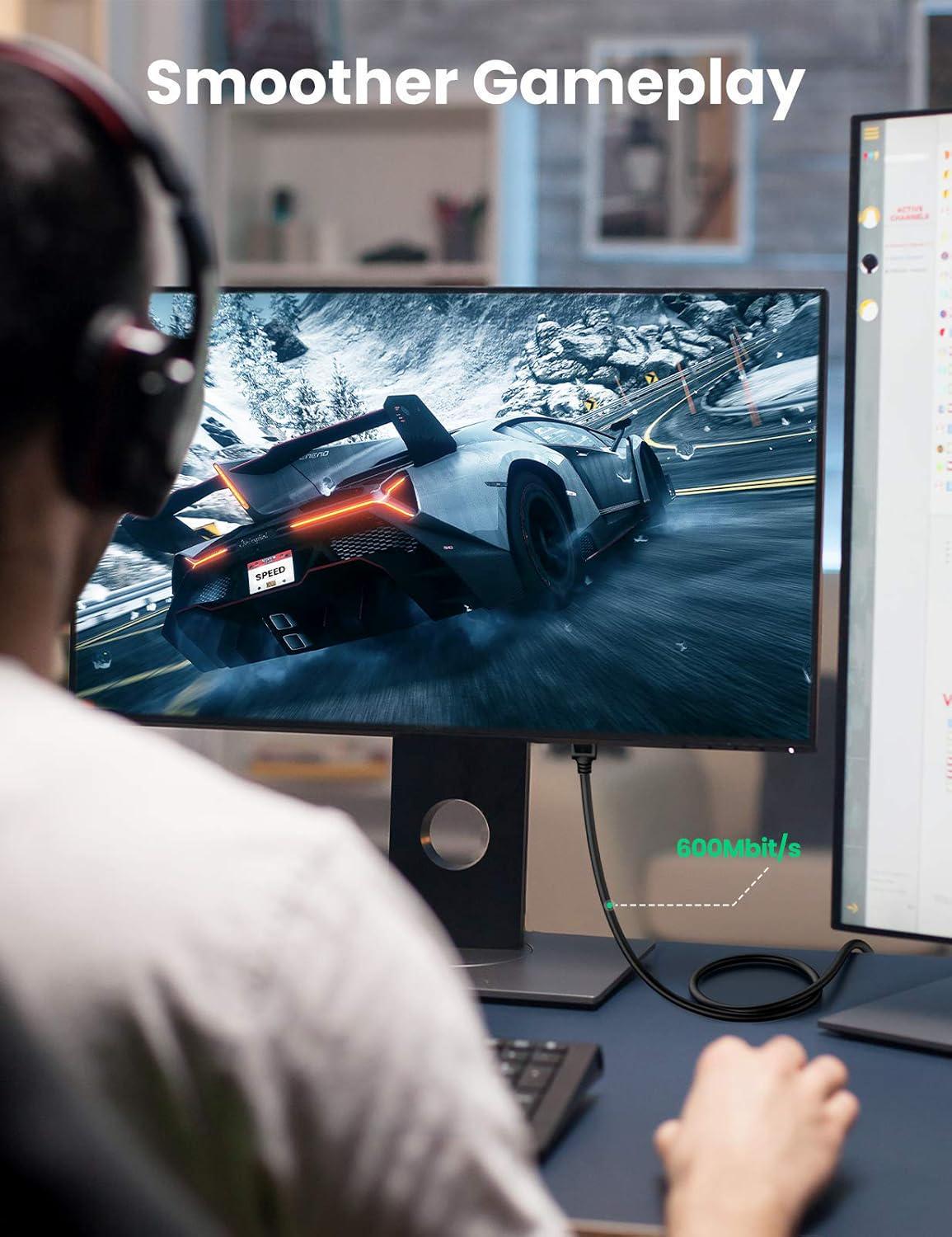 Інтернет-кабель UGREEN Cat.7 F/FTP 10 Гбіт/с 600 МГц Lan RJ45 RJ 45 0,5 м Чорний (11229) - фото 6 Інтернет-кабель UGREEN Cat.7 F/FTP 10 Гбіт/с 600 МГц Lan RJ45 RJ 45 0,5 м Чорний (11229) - фото 6