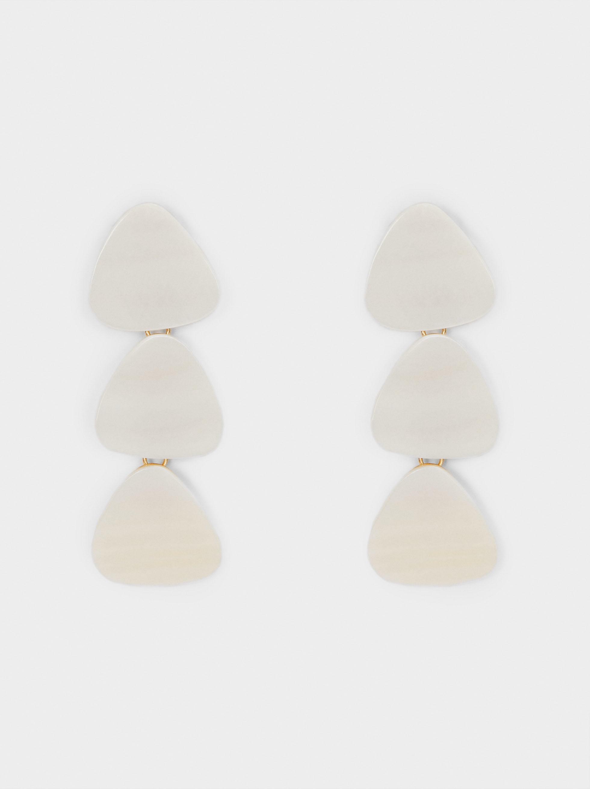 Женские серьги Parfois 188586 ONE Молочный