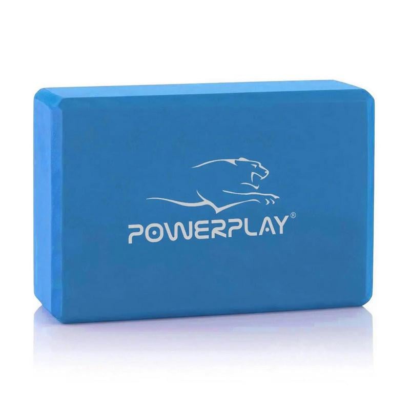 Блок для йоги опорный из пены EVA PowerPlay Yoga Brick PP4006 Синий