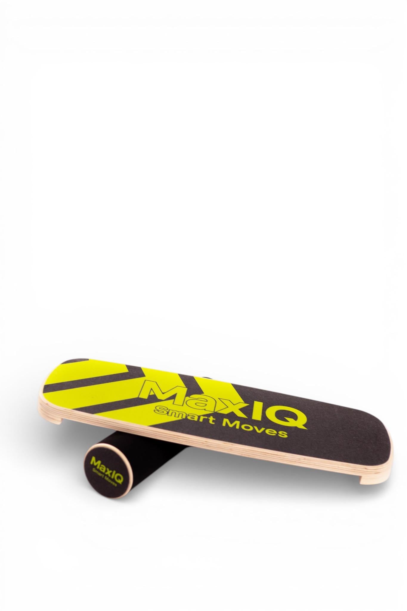 Балансировочная доска с валиком Черно-желтый (MaxIQ-MD1483)