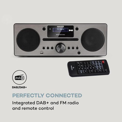 Стереосистема Auna Harvard DAB+/FM/CD плеєр/USB Горіховий - фото 4