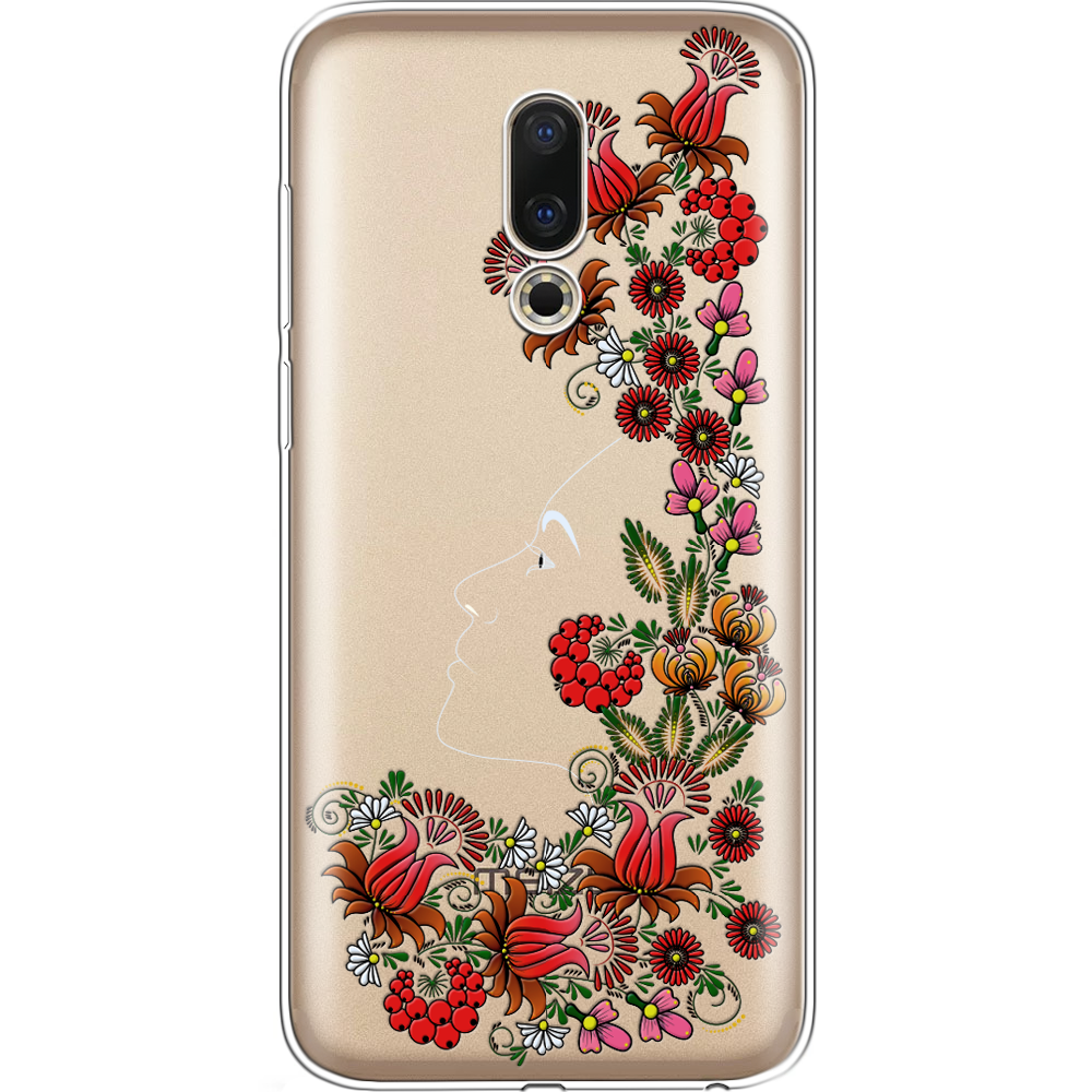 Чехол BoxFace Meizu 16 / 16X 3D Ukrainian Muse Прозрачный силикон (35176-bk64-35176)