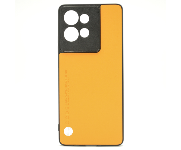 Кожаный чехол - накладка CODE Tactile Experience для Motorola Edge 50 Желтый