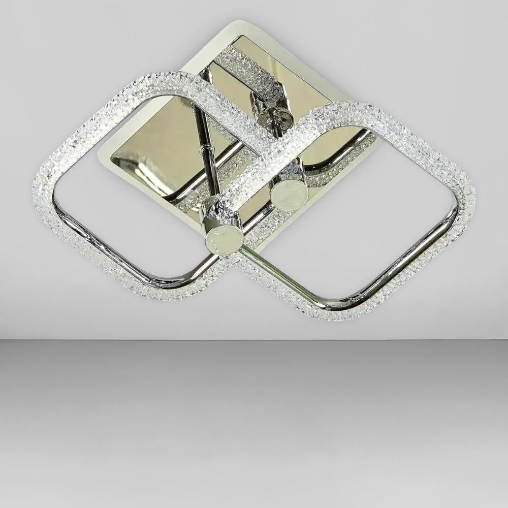 Люстра потолочная светодиодная Light House SC-19287/2C CR PK/BU/PL 44W/12W 280х280х150 Хром