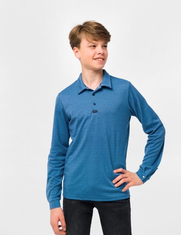 Поло для мальчика Smil Размер 158 см Темный джинс (114720)