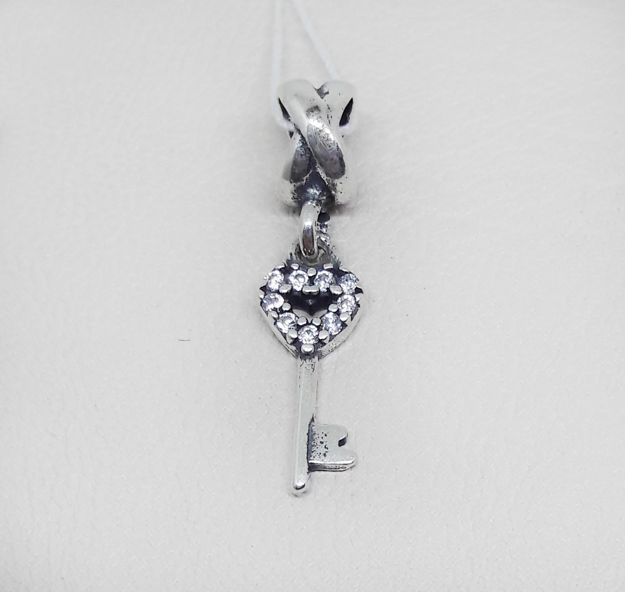 Шарм серебряный Ключик с кубическим цирконием 1,46 г (14006077)