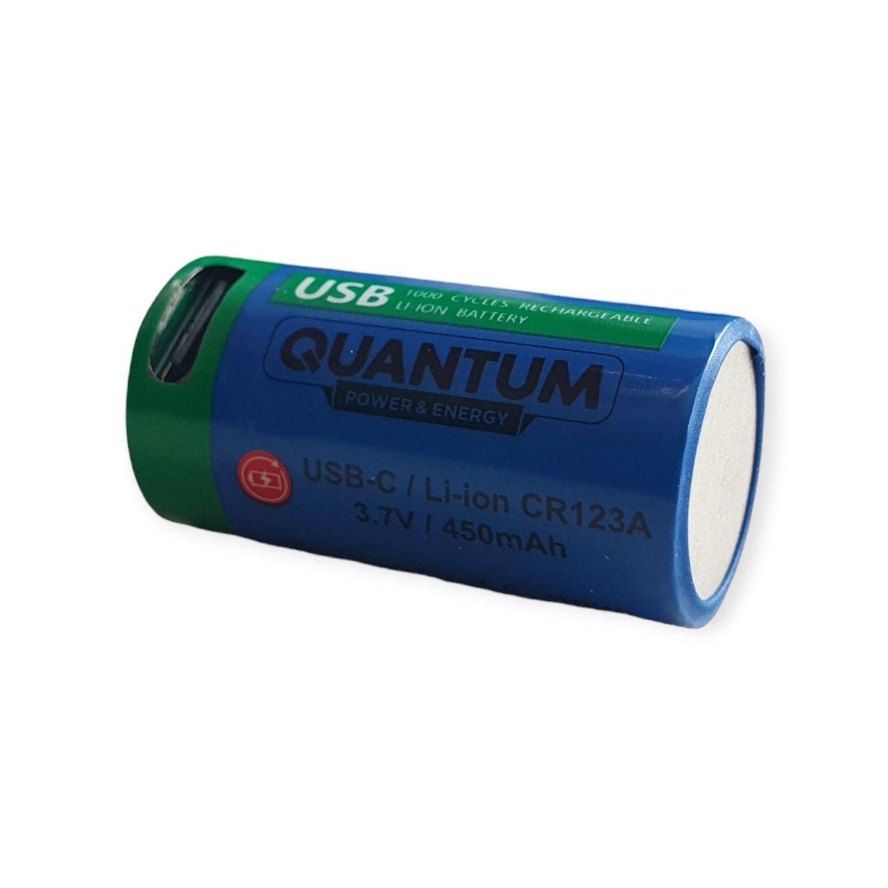 Аккумулятор литий-ионный Quantum USB Li-ion CR123A/3.7V, 550mAh + Type-C кабель 1 шт. (16340) - фото 3