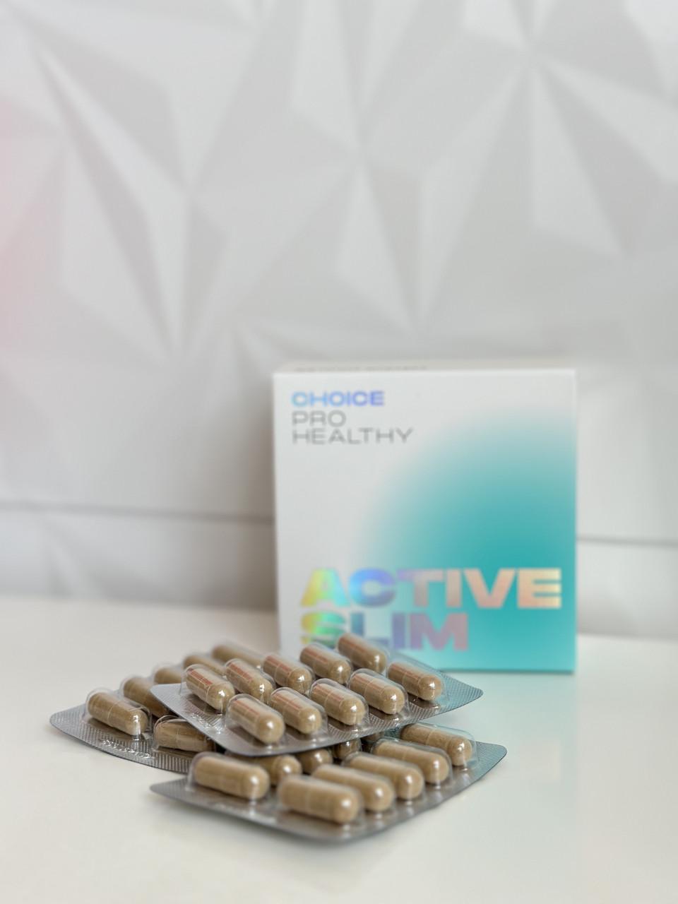 Натуральный растительный препарат для похудения ACTIVE SLIM PRO HEALTHY Полезное похудение 60 кап. (2288466939)