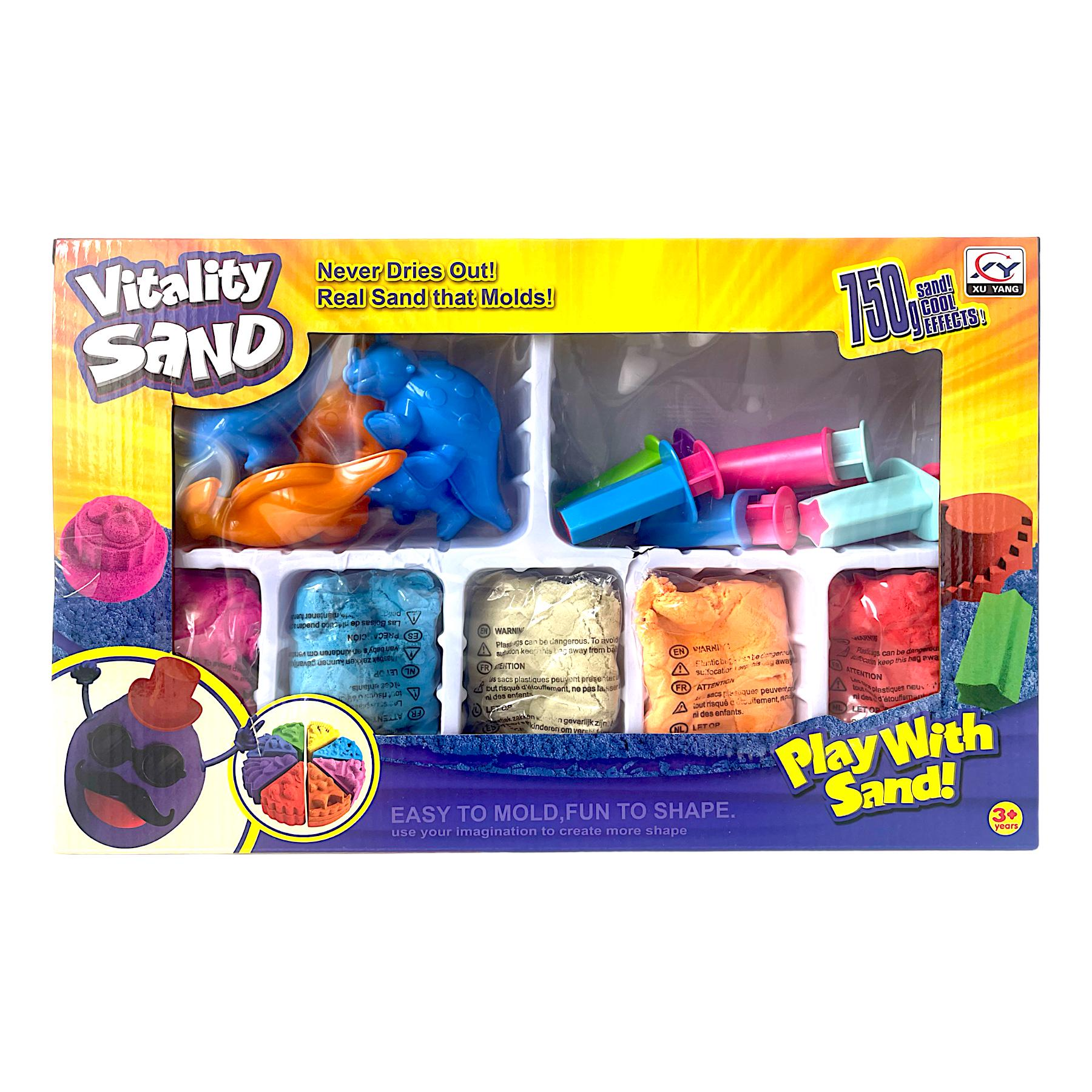 Кинетический песок 1901 A/B/E 900 г 16 форм/6 цветов песка/6 экструдеров (147221)