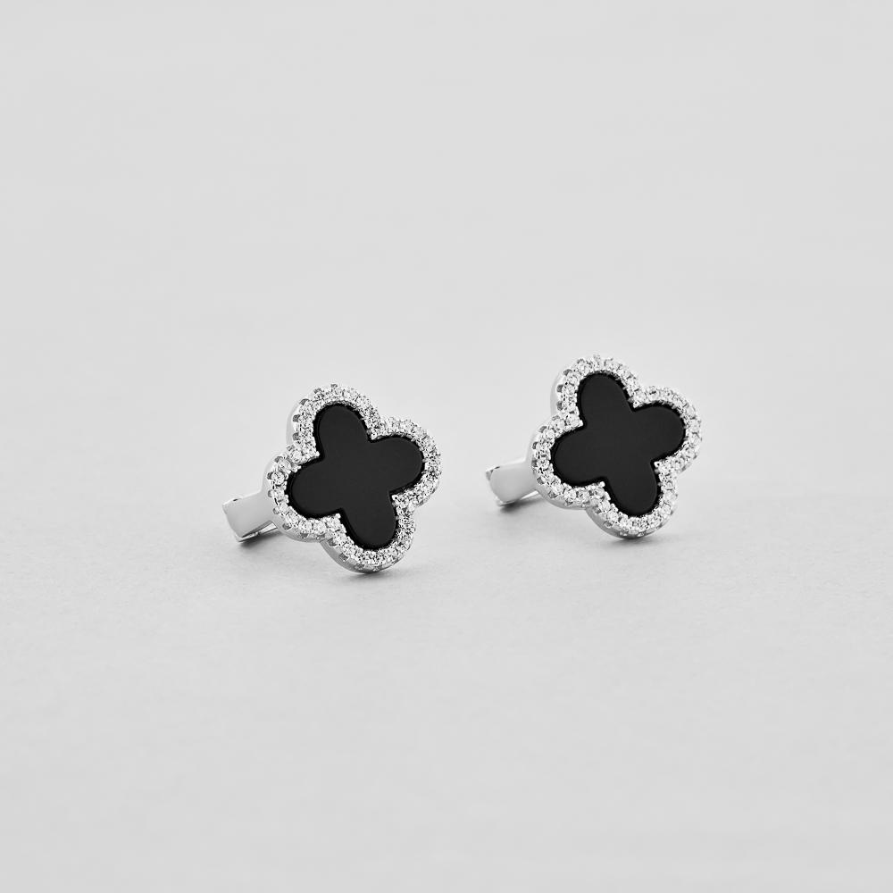 Серебряные серьги Minimal Сила власти (9285)