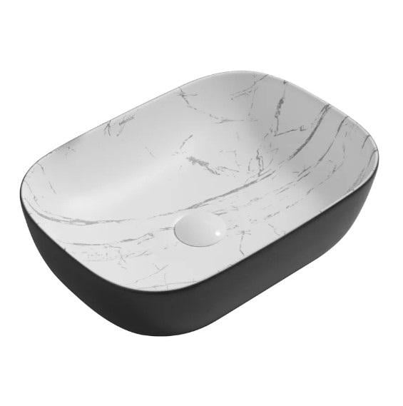 Раковина накладна MIXXUS Premium DIVERSE-0112 455х325х135 мм Marble/Black (MP6541)
