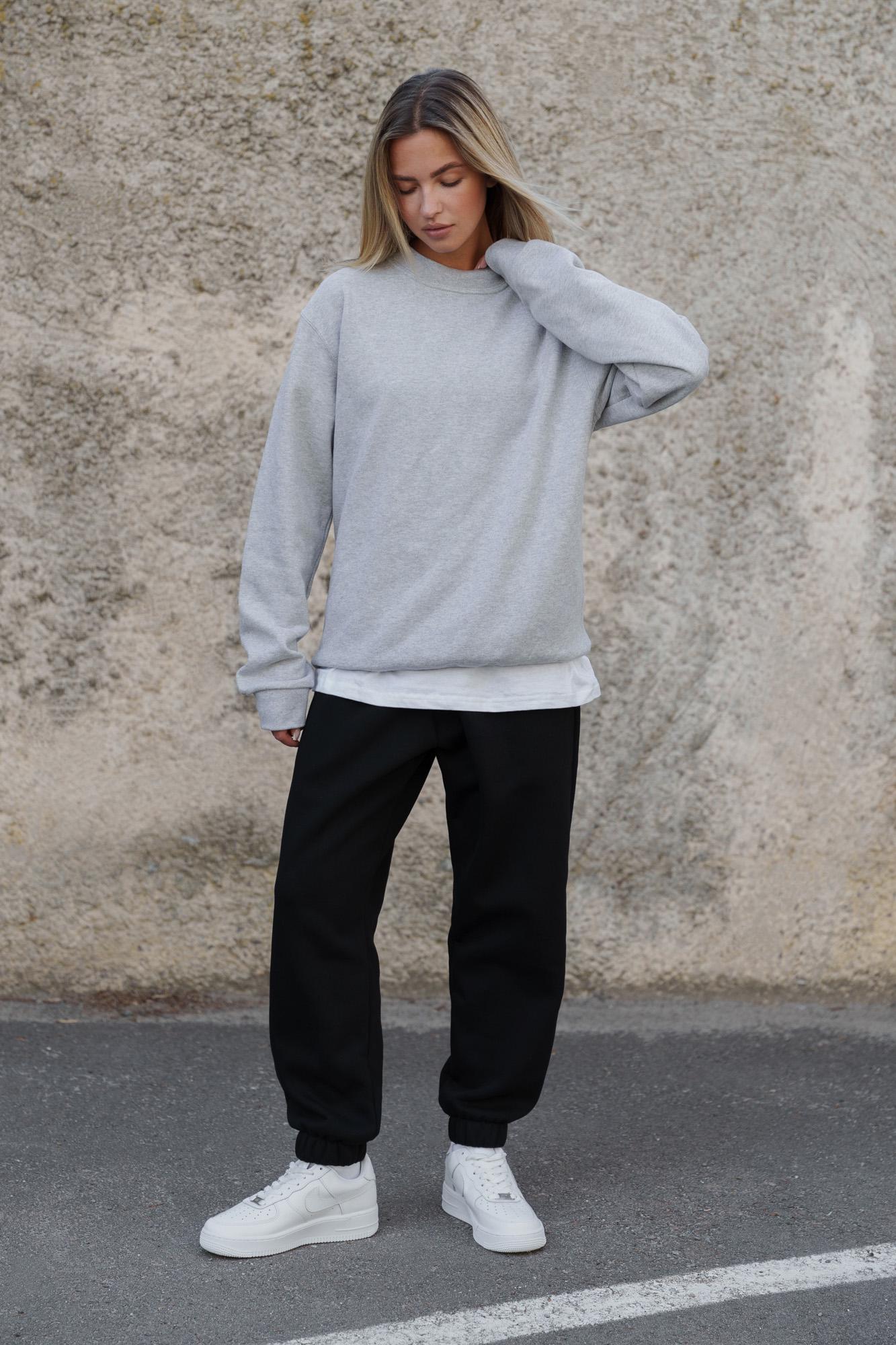 Свитшот на флисе Without Solo утепленный оверсайз S/M Gray (2XL/3XL8055469) - фото 9 Свитшот на флисе Without Solo утепленный оверсайз S/M Gray (2XL/3XL8055469) - фото 9