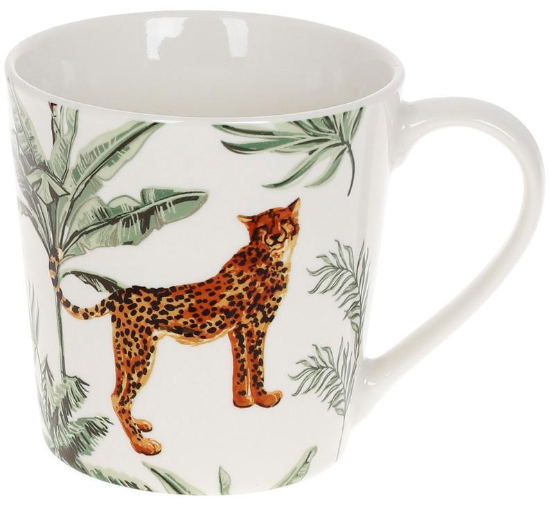 Чашка порцелянова Леопард 390 мл Білий