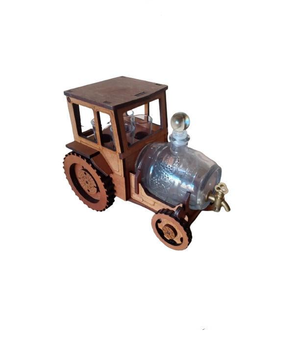 Мини-бар Трактор с рюмками и бочкой (10615186)