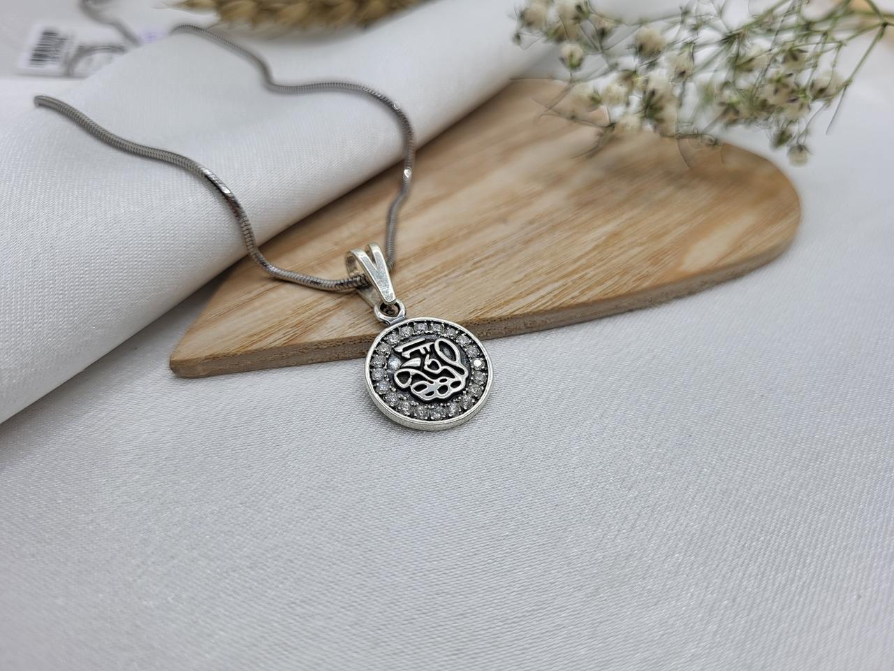 Срібна підвіска кругла Формула успіху чорнене срібло 925 проби 2,39 г (3671)