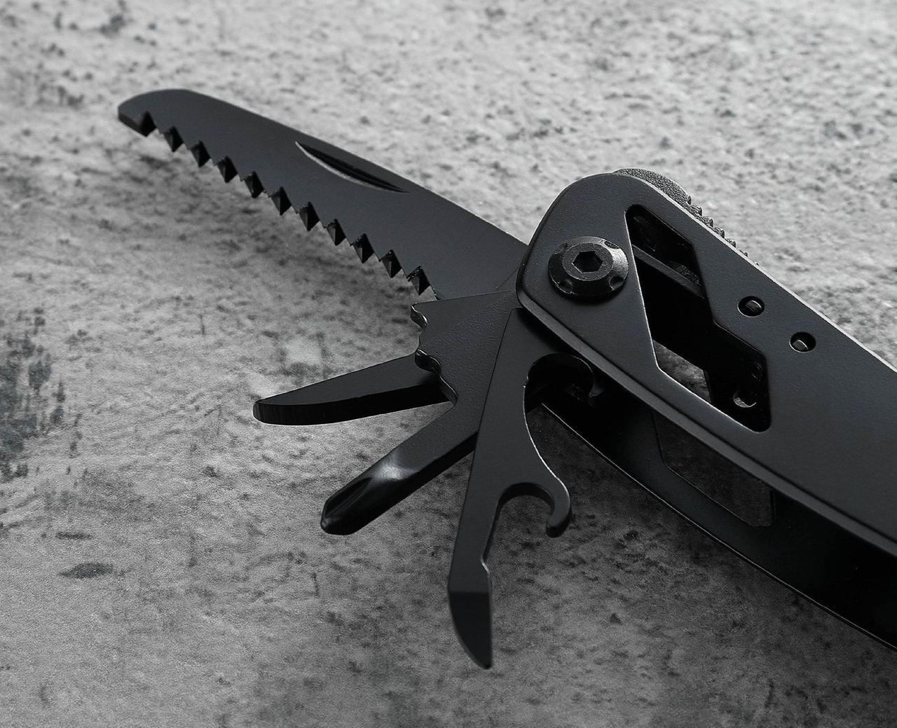 Мультитул Gerber Bear Grylls BG-818 9в1 ніж/пасатижи/набір біт та чохол Black (23523256) - фото 7