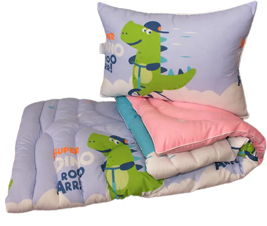 Одеяло лебединый пух Крокодильчик полуторный с 1 подушкой 50х70 см (8-6-3991220)