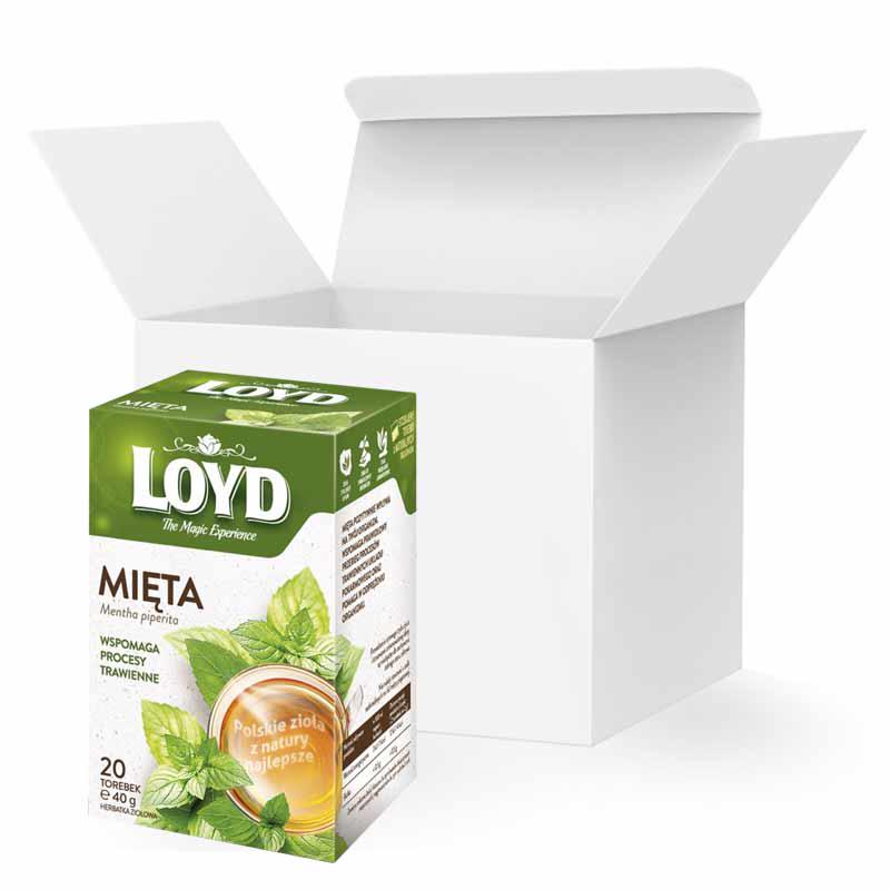 Чай в квадратних пакетиках Loyd М'ята 2 г х 20 шт. 6 уп.