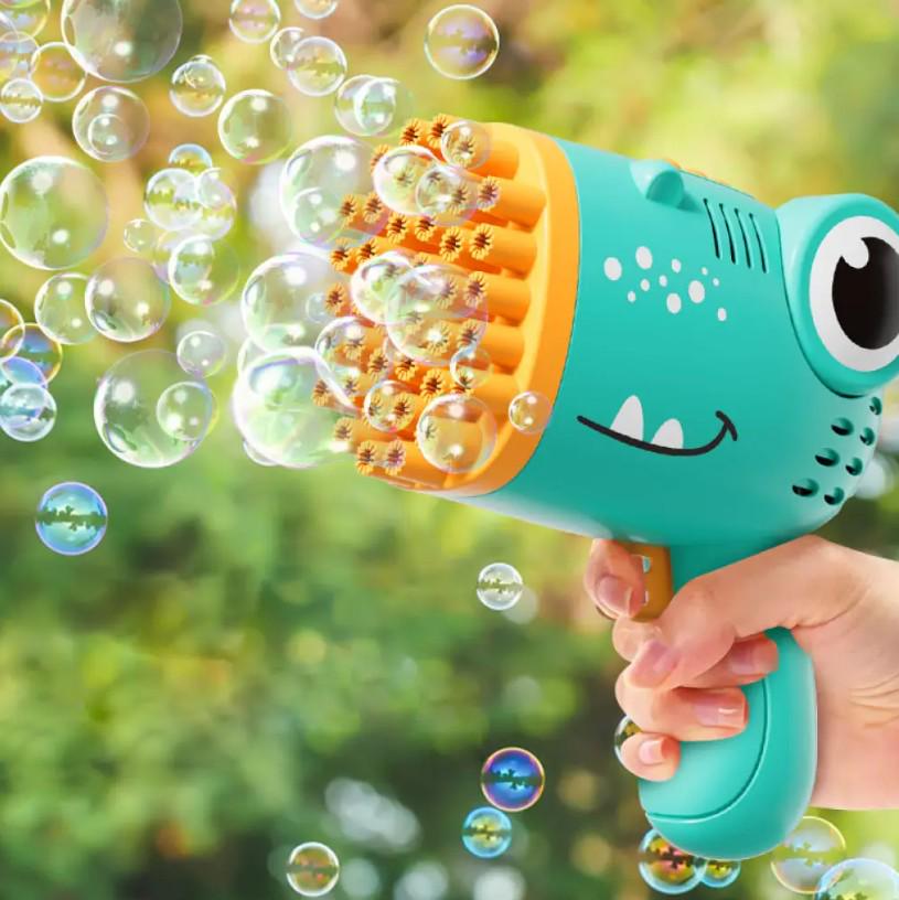 Генератор-пістолет мильних бульбашок Bubble Blaster на батарейках Блакитний (259) - фото 6 Генератор-пістолет мильних бульбашок Bubble Blaster на батарейках Блакитний (259) - фото 6