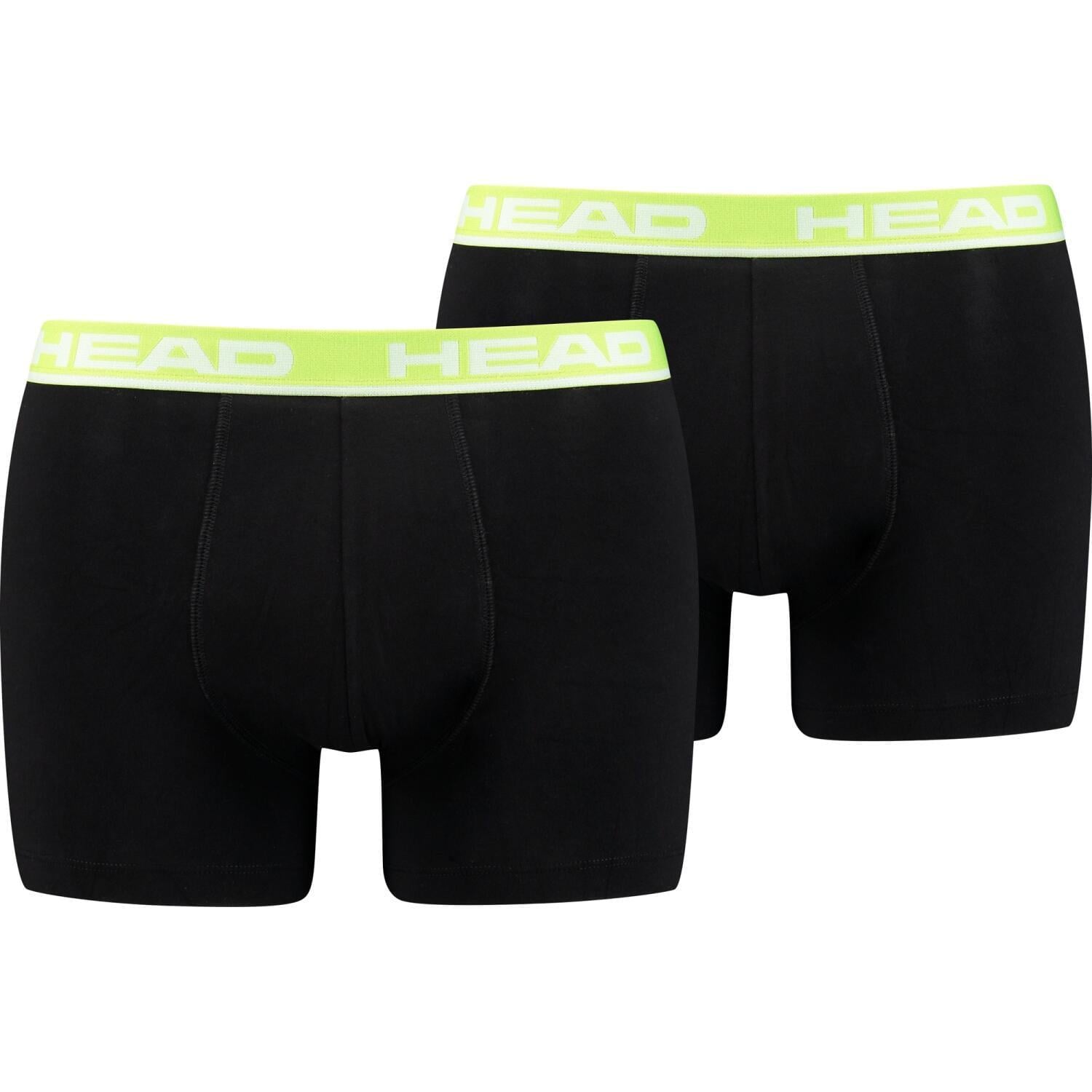 Трусы боксерки Head BASIC BOXER 2P 701202741-019 2 шт. M Черно-лаймовый (56908-48)