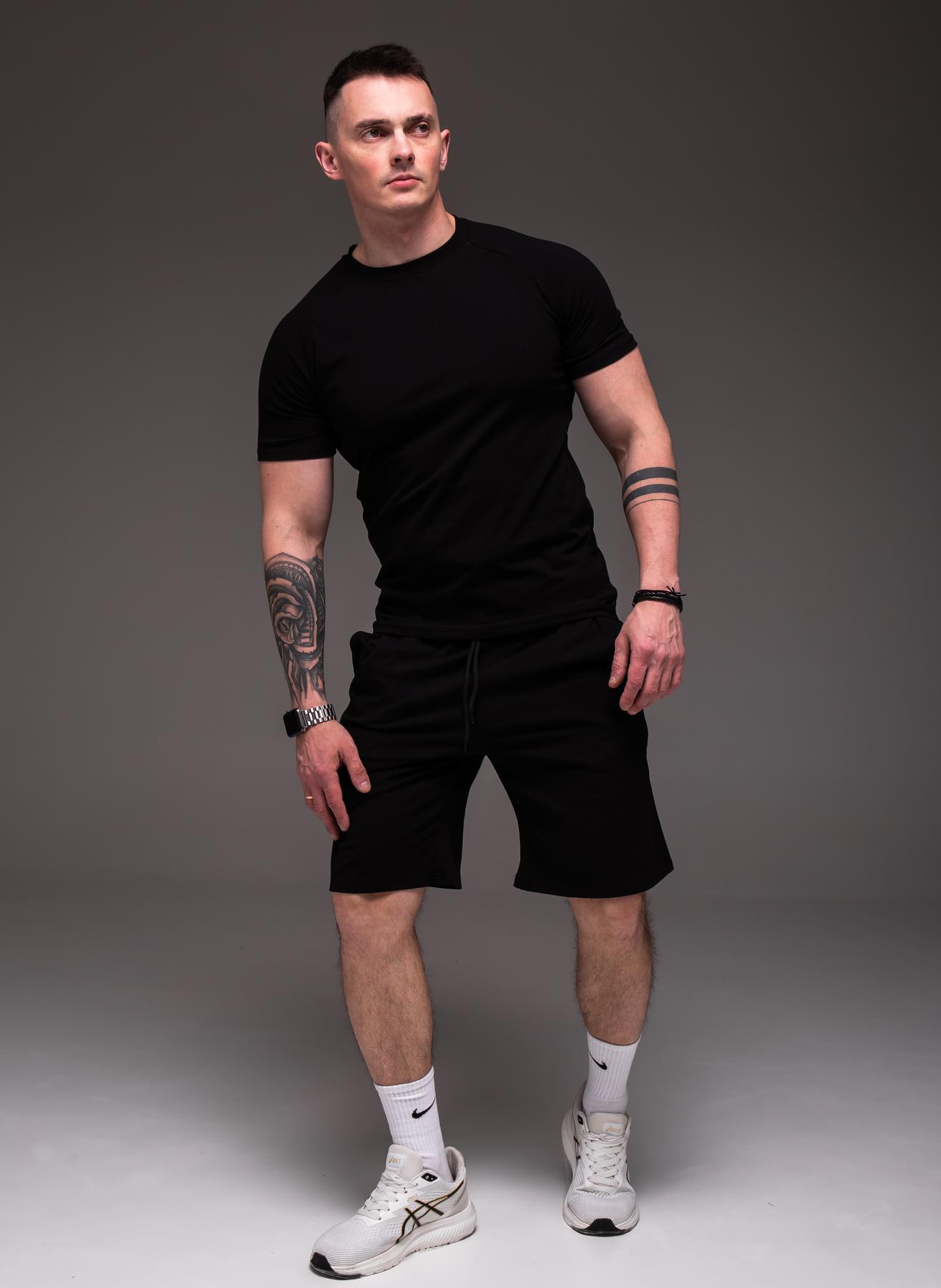 Прогулочный костюм мужской летний футболка/шорты XL Черный (2382/3) - фото 4 Прогулочный костюм мужской летний футболка/шорты XL Черный (2382/3) - фото 4