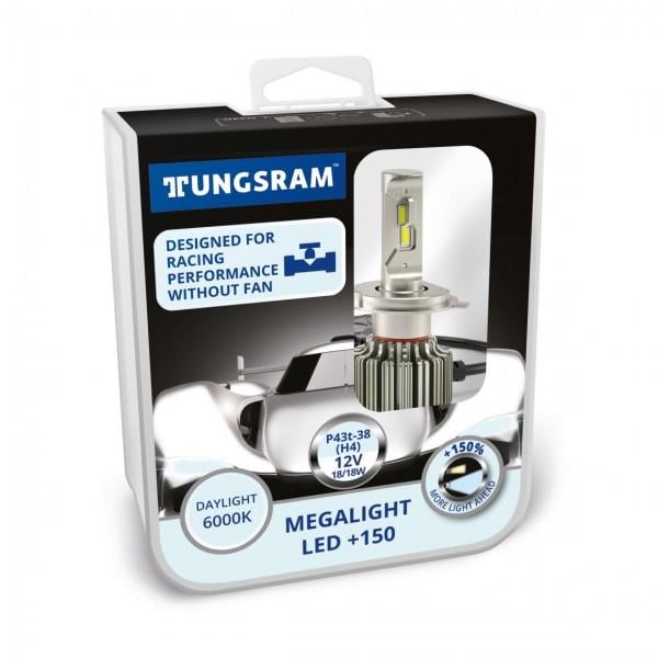 Авто лампа LED головного світла Tungsram Megalight LED +200 12 В H4 24 Вт 6000 K