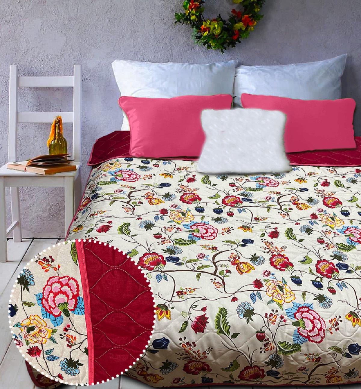 Покрывало двустороннее стеганое Zastelli 9210/19-1655 Garnet бязь 145x205 см (17299) - фото 2 Покрывало двустороннее стеганое Zastelli 9210/19-1655 Garnet бязь 145x205 см (17299) - фото 2