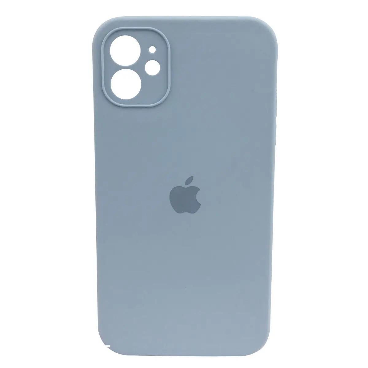 Силіконовий Чохол Накладка з Квадратними Бортиками Silicone Case для iPhone 11 Lilac Cream - фото 1