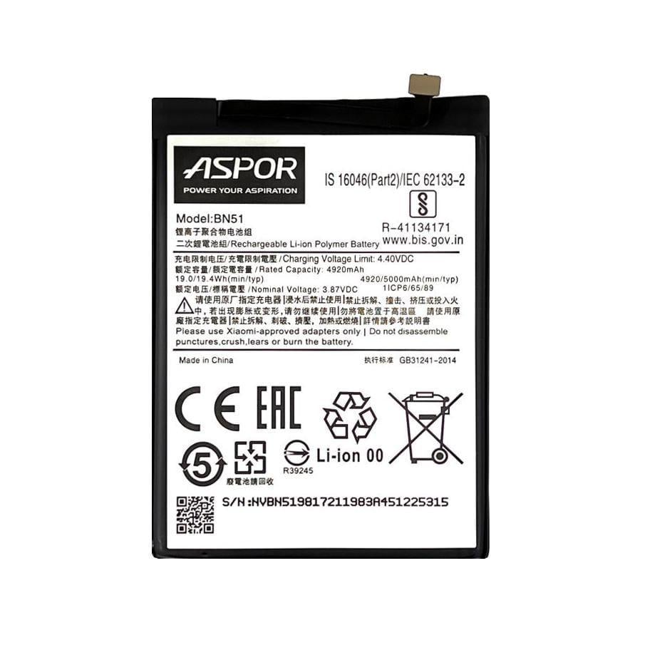 Аккумулятор Aspor BN51 для Xiaomi Redmi 8/8A