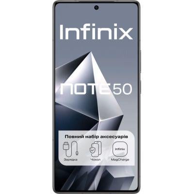 Мобильный телефон Infinix Note 50 8/256Gb Shadow Black (4894947066412) - фото 2 Мобильный телефон Infinix Note 50 8/256Gb Shadow Black (4894947066412) - фото 2