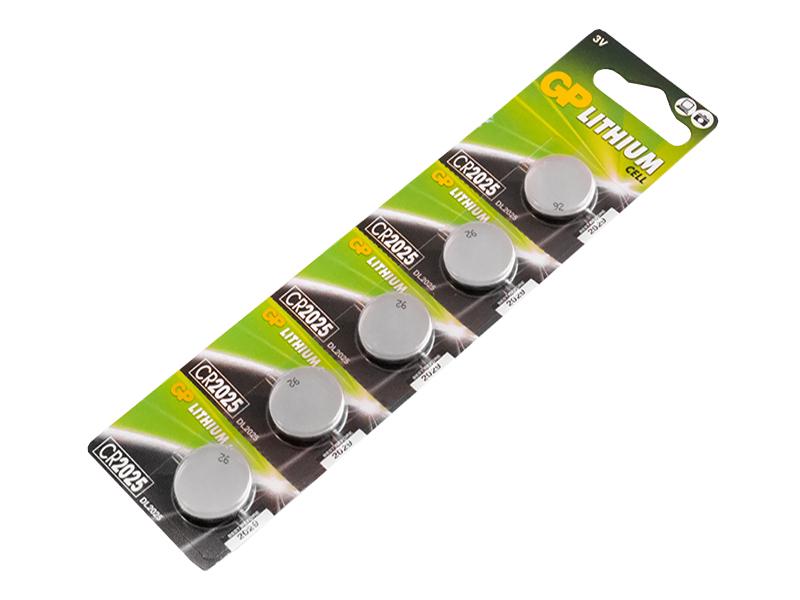 Батарейка литиевая GP CR2025 3V блистер круглая (3036)