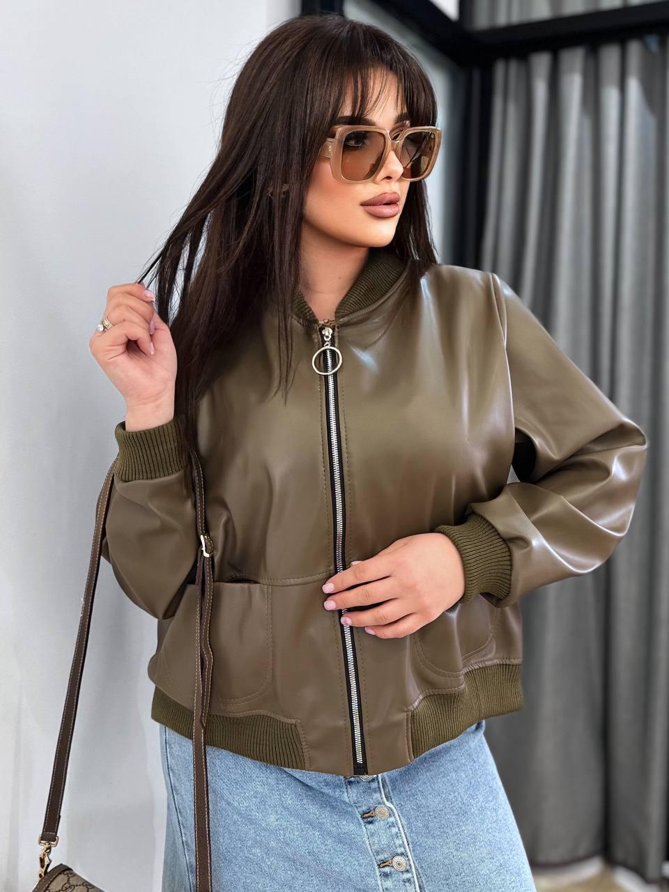 Куртка жіноча весняна Джиллі р. 58-62 Коричневий (#467-ел) - фото 6 Куртка жіноча весняна Джиллі р. 58-62 Коричневий (#467-ел) - фото 6