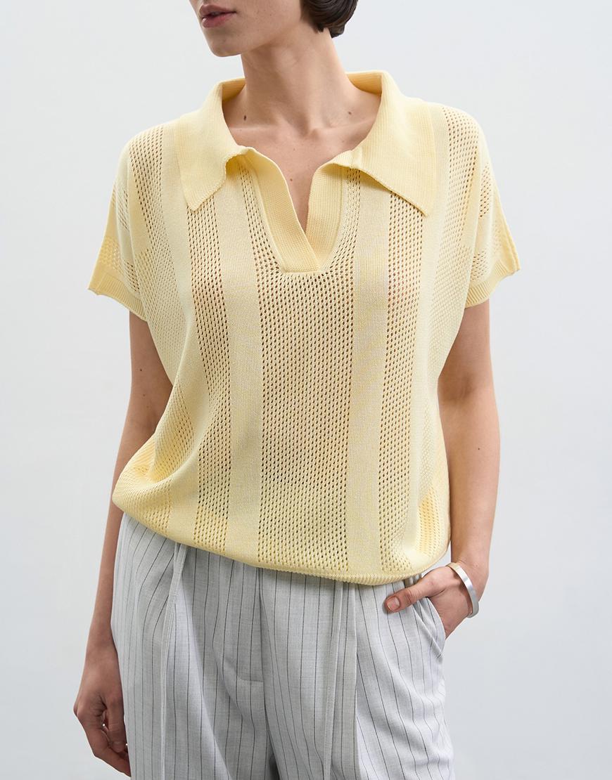 Поло Lace жіноче SAVOUR жовте One size